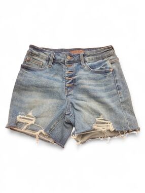 Judy Blue Medium Blue Denim Jeans with Leather Brand Patch